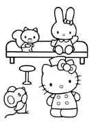 Hello Kitty kleurplaat 17